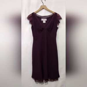 Vintage Vintage Jones New York Flutter Sleeve Cocktail Dress Women's 10 Purple